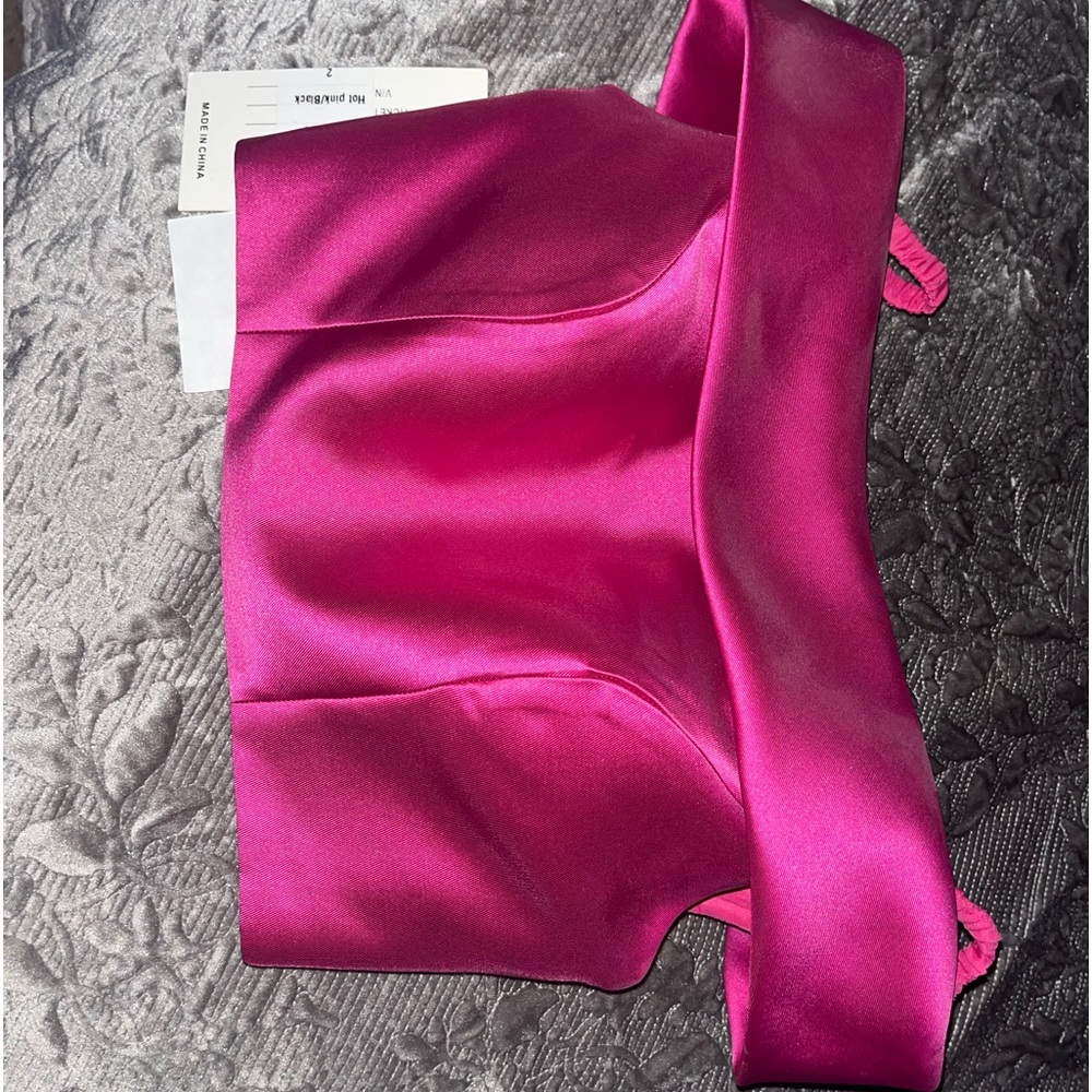 Two piece pink and black mermaid dress